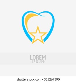 Tooth star logo design