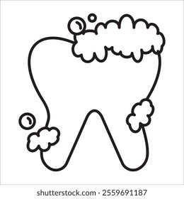 Tooth stock icon outline vector