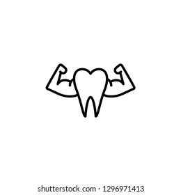 tooth strong icon vector illustration