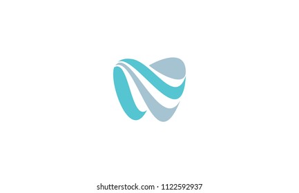 tooth swoosh logo icon vector