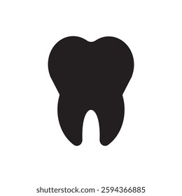 Tooth symbol icon. dental care. Oral hygiene sign. Dental clinic logo. Isolated dental health concept. Toothache pictogram. Vector illustration