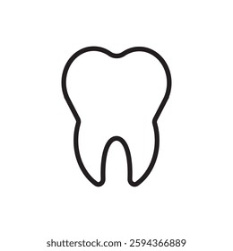 Tooth symbol icon. dental care. Oral hygiene sign. Dental clinic logo. Isolated dental health concept. Toothache pictogram. Vector illustration