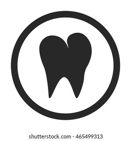 Tooth symbol sign simple icon on background