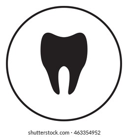 Tooth symbol silhouette