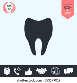 Tooth symbol silhouette