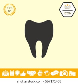 Tooth symbol silhouette