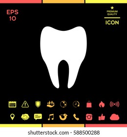 Tooth symbol silhouette