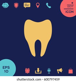 Tooth symbol silhouette