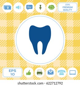 Tooth symbol silhouette