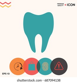 Tooth symbol silhouette