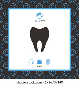 Tooth symbol silhouette, elements for your design