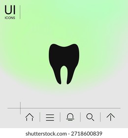 Silhueta de símbolo de dente, elementos para o seu design