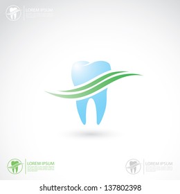 Tooth symbol - vector illustration