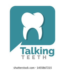 tooth and talk logo template. icon and vector