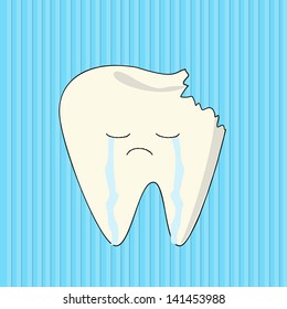 Tooth , teeth affected by various diseases vector icons