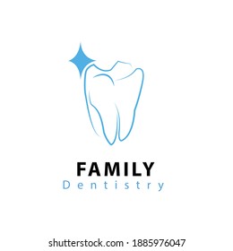 Tooth Teeth Dentist Dental dentistry with Stars logo design