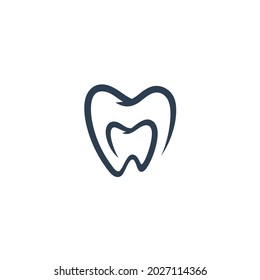 Diseño del logotipo dental dental para dientes, dentista, odontológico, vector de inspiración