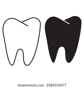 Tooth or Teeth icon. Dental symbol. Variety Design. Teeth care vector illustration. Oral hygiene sign. Dentist clinic logo. Blue dentistry. EPS 10