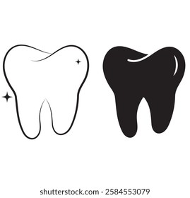 Tooth or Teeth icon. Dental symbol. Variety Design. Teeth care vector illustration. Oral hygiene sign. Dentist clinic logo. Blue dentistry. EPS 10