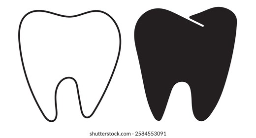 Tooth or Teeth icon. Dental symbol. Variety Design. Teeth care vector illustration. Oral hygiene sign. Dentist clinic logo. Blue dentistry. EPS 10