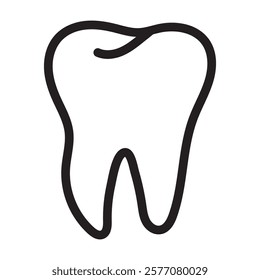 Tooth or teeth icons for dentistry clinic, toothpaste and dental mouthwash. Vector outline healthy tooth or teeth icons