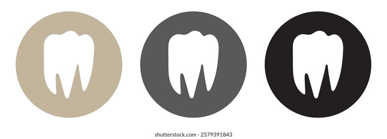 Tooth or teeth icons for dentistry clinic, toothpaste and dental mouthwash. Vector outline healthy tooth or teeth icons
