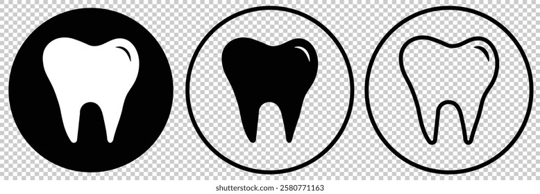 Tooth or teeth icons for dentistry clinic, toothpaste and dental mouthwash. Vector outline healthy tooth or teeth icon. Tooth or teeth liner icon eps 888