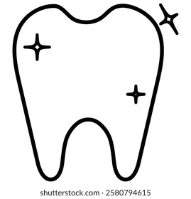 Tooth or teeth icons for dentistry clinic, toothpaste and dental mouthwash. Dental symbol. Teeth care vector illustration. Vector outline healthy tooth or teeth icons.