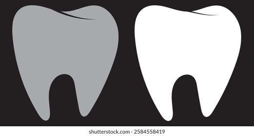 Tooth or Teeth icons for dentistry clinic, toothpaste and dental mouthwash. Vector outline healthy tooth or teeth icons. Variety and colorful Design Teeth icon.