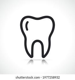 tooth or teeth line icon