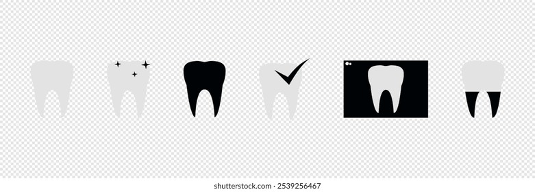 Tooth. Teeth. Line icons set. Dentist. Dental clinic logo. Clean teeth.