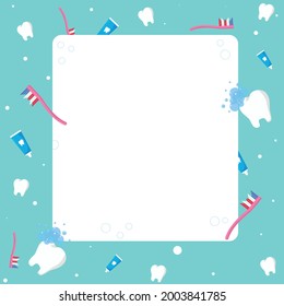 Zahn. Zähne. Postkartenzahnarzt. Hintergrund der Visitenkarte.