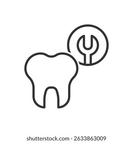 Ícone De Reparo De Dentes E Dentes