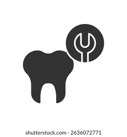 Ícone De Reparo De Dentes E Dentes