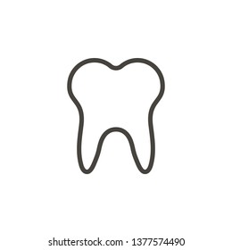 Tooth, teeth vector icon. Element of medicine for mobile concept and web apps illustration. Thin line icon for website design and development. Vector icon