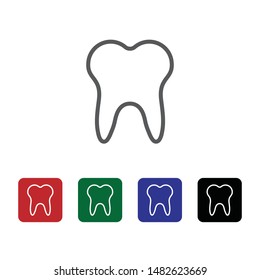 Tooth, teeth vector icon. Element of medicine for mobile concept and web apps illustration. Thin line icon for website design and development. Vector icon