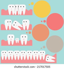 Tooth , teeth vector icons set