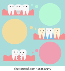 Tooth , teeth vector icons set