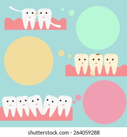 Tooth , teeth vector icons set