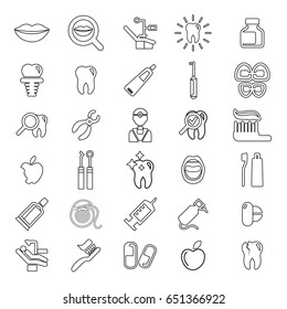 Dental Care Dentist Icons Doodle Sketch Stock Vector (Royalty Free ...