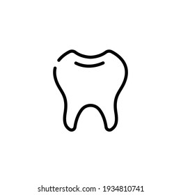 Tooth thin icon in trendy flat style isolated on white background. Symbol for your web site design, logo, app, UI. Vector illustration, EPS