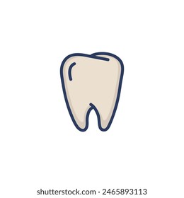Tooth thin line icon. Dental clinic symbol, whitening, molar isolated outline sign. Dental care, healthy teeth, dentistry concept. Vector illustration, symbol element for web design and apps