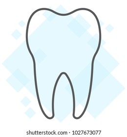 Tooth thin line icon, stomatology and dental, healthy dent sign vector graphics, a linear pattern on a white background, eps 10.