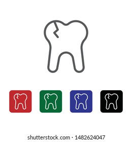 Tooth, tomography vector icon. Element of medicine for mobile concept and web apps illustration. Thin line icon for website design and development. Vector icon