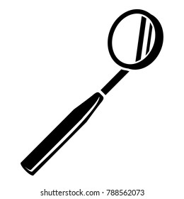 Tooth tool mirror icon. Simple illustration of tooth tool mirror vector icon for web