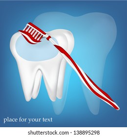 tooth,  toothbrush. mesh illustration