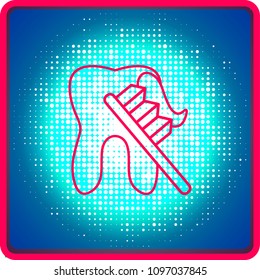 Dientes, pasta dental y cepillo. Estomatología. Vector.