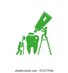 tooth, toothpaste, toothbrush and people