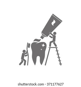 tooth, toothpaste, toothbrush and people