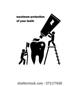 tooth, toothpaste, toothbrush and people